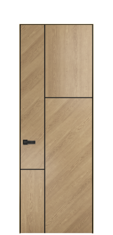 Дверь межкомнатная Юнит Слот 10-123 Цвет Дуб Светлый Покрытие ШПОН Дуб Наличник Скрытый короб золото Цена 72253
