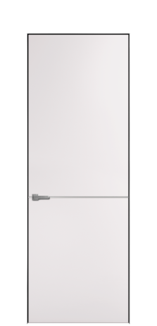 Дверь межкомнатная Слот 10-001 Цвет Крем Покрытие Эмаль  Наличник Скрытый короб хром Цена 42650