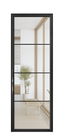 Дверь межкомнатная Фрейм 04 Цвет Черный Покрытие АЛЮМ АЛЮМИНИЙ Наличник  Скрытый короб Цена 78530