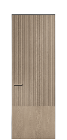 Дверь межкомнатная Бриз 3 Цвет Дуб Песочный Покрытие ШПОН Шпон натуральный Наличник Скрытый короб хром Цена 62350